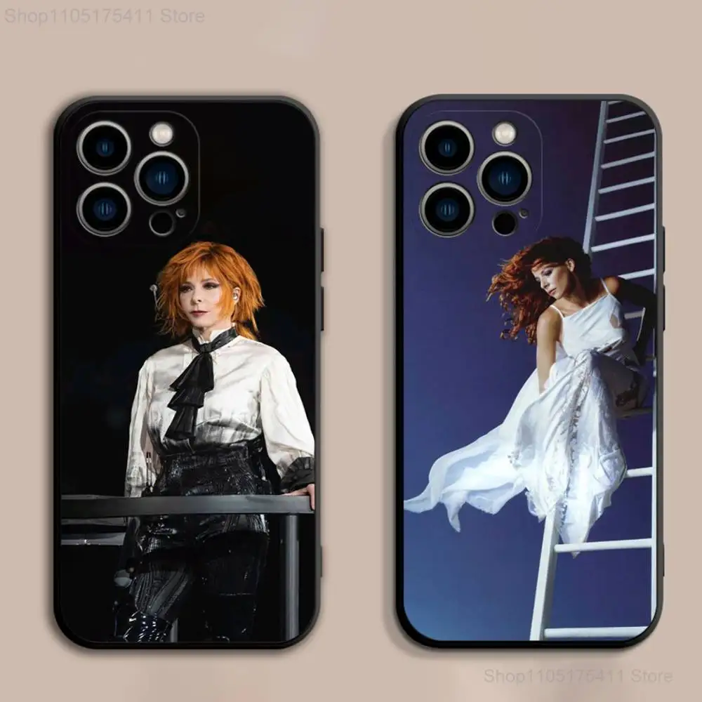 

M-Mylene F-Farmer California Phone Case For iPhone 17,16,15,14,13,12,Pro,Max,Plus,E,SE4,Air,Mini Black Soft Cover