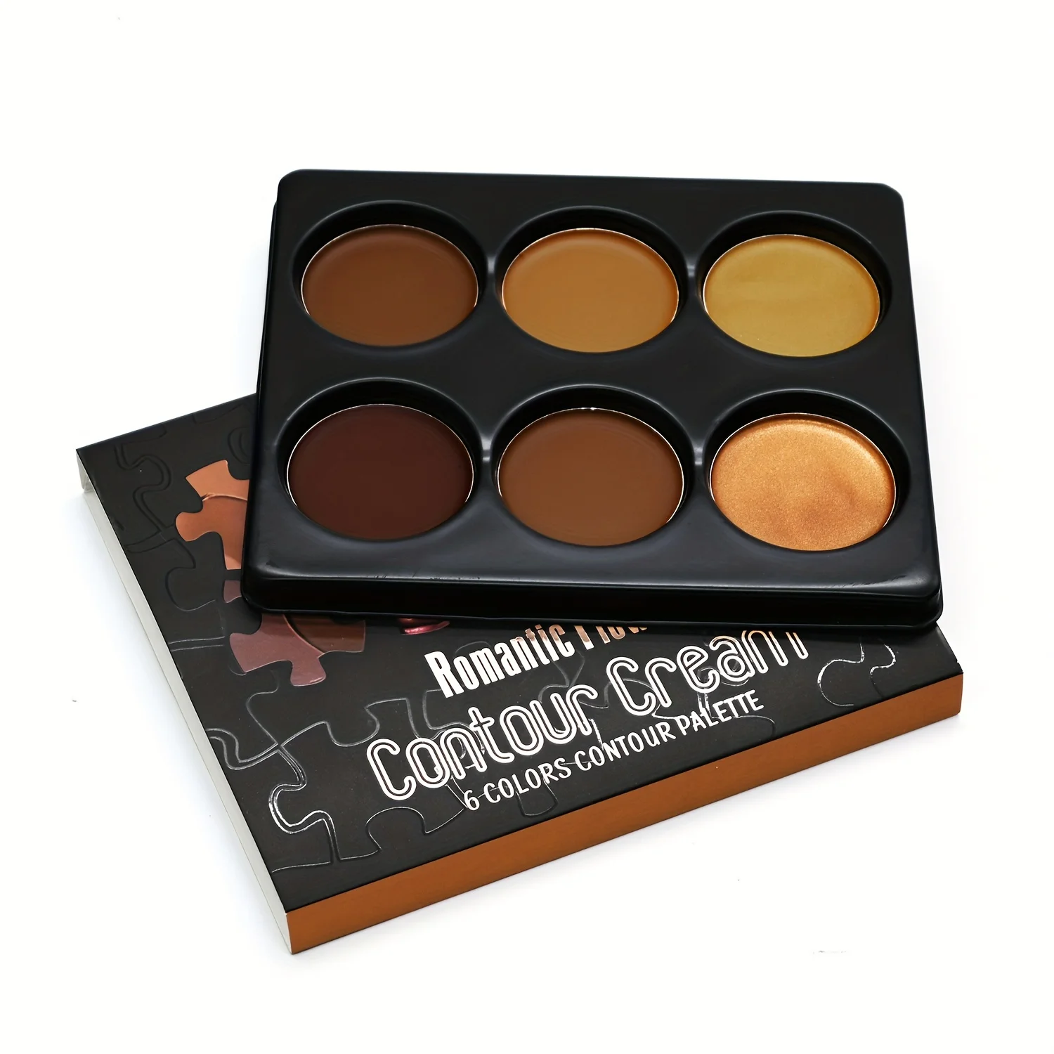 Paleta de crema de contorno de 6 colores, base correctora de larga duración, cobertura para manchas, crea un brillo Natural perfecto, aspecto 3D