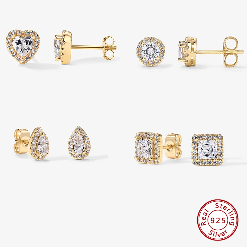 

Серьги из стерлингового серебра 925 пробы с оригинальным сертификатом, серьги в форме сердца с цирконием для женщин, модные украшения, бесплатная доставка, изысканные ювелирные изделия