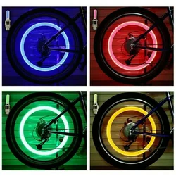 Motorcycle Car Bicycle Tire Valve Caps Light LED Valve Cover Neon Lamp Waterproof Universal Car Motorcycle Wheel Tire Light Lamp