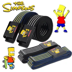 The Simpsons Belt Fashion Trend Automatic Buckle Paragraph Canvas Belt Cartoon Anime Neighborhood Leisure Versatile Men's Belt