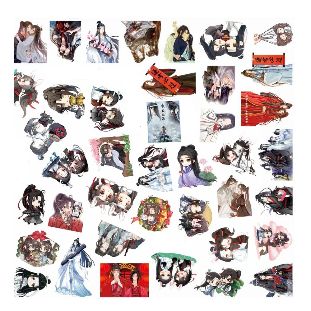 Anime Mo Dao Zu Shi Cute Sticker Scum Villain Self Saving System Tian Guan Ci Fu Hua Cheng Cosplay Label Sticker Kid Toy Decal
