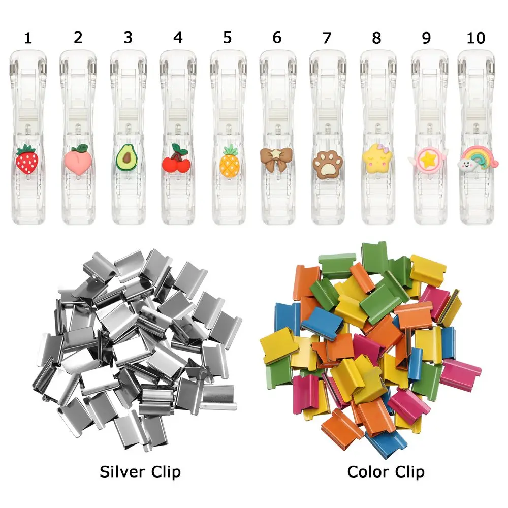 Portable Snacks Sealing Clip Office Supplies Push Clip Document Binding Remover Binder Stapler Paper Clips - view 6