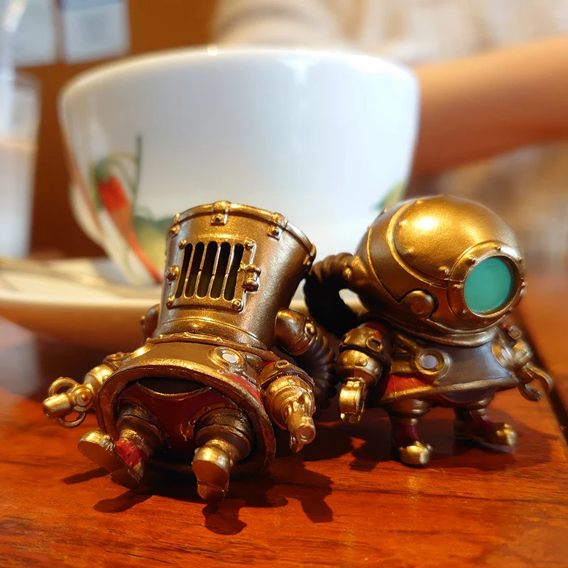 الأصلي Steampunk غاشابون اللعب سبعة الأقزام مقلد المعادن عمل صغير نموذج لجسم كبسولة اللعب الديكور الاطفال هدية #4