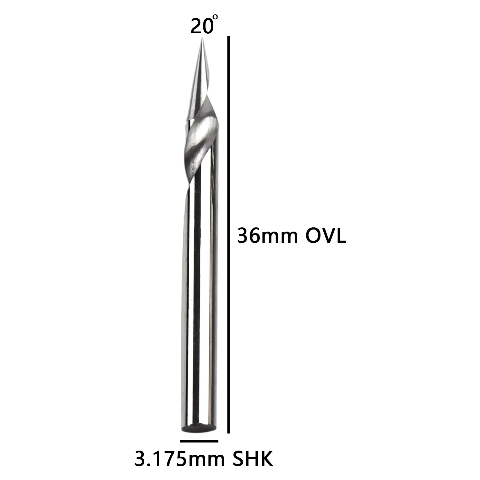 Carbide Rods Deg V Groove Pcs Engraving Tool Flat Bottom Lighting Rotary Cutter V Groove 1/8 Shank 20 Deg Blade Carbide