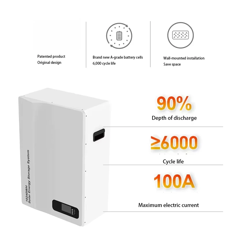 Wall-Mounted Photovoltaic All-In-One off Grid 5-10kW Energy Storage Battery 51.2V 100AH Solar