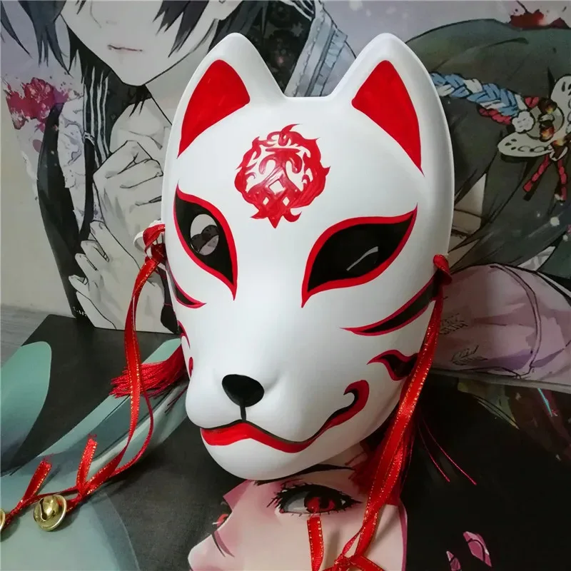 

Новинка 2025 12, Хатаке Какаши, косплей, японская частная маска лисы, ручная роспись