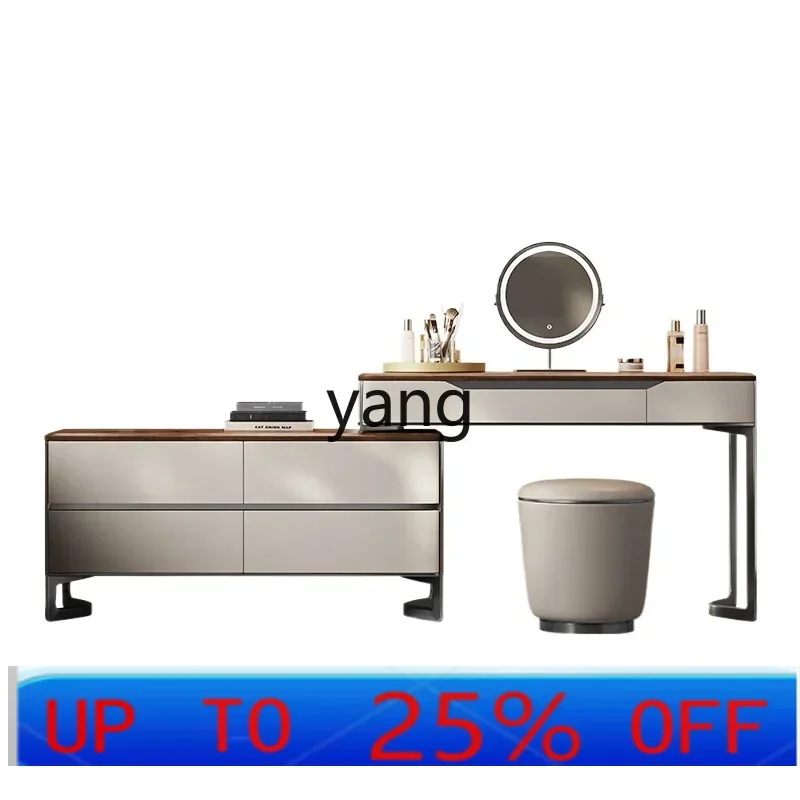 

LTT light luxury dresser chest integrated bedroom high-end walnut solid wood makeup table