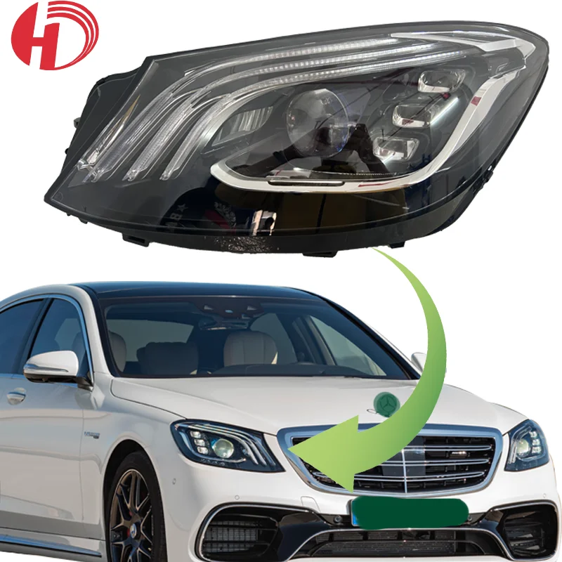 For Mercedes Benz S Class 222 2022 2023 12V 80W 11000LM Headlight Auto Lighting Systems Blue-ray  Car Led Headlight For Benz 222