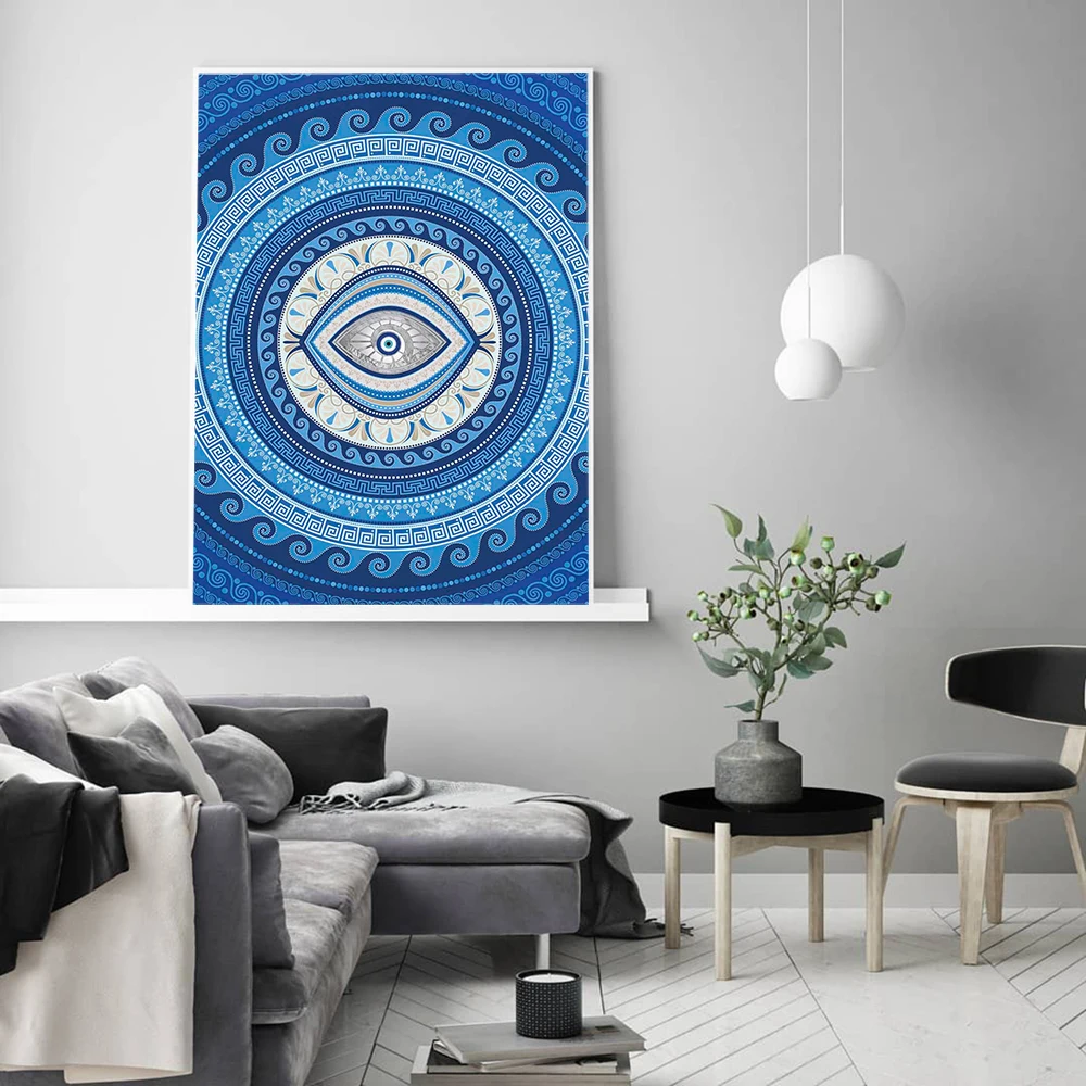 Eye of Evil Poster Retro Medieval Modern Canvas Abstract Wall Art Print Living Room Nazar Wall Painting Home Decoration Picture