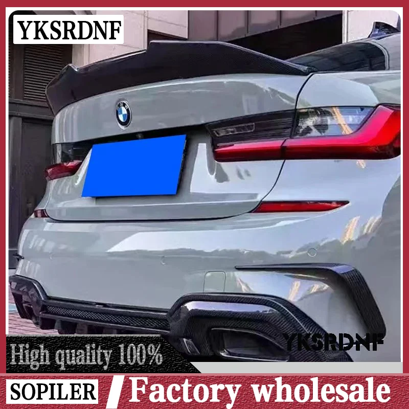 For BMW 3 Series G20 G28&M3 G80 PSM Style Carbon fiber Rear Spoiler Trunk wing 2018-2024 FRP