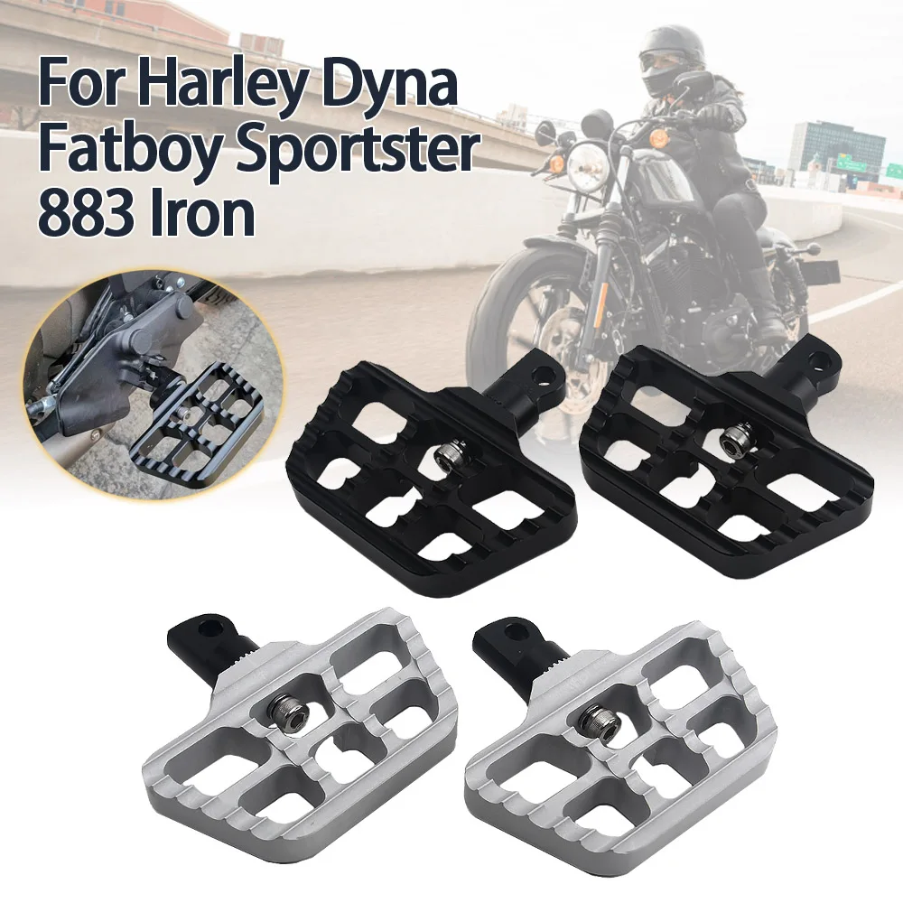 

Motorcycle Floorboards Foot Pegs Bobber Footrests For Harley Touring Road King Sportster XL 883 1200 Softail Fatboy Dyna