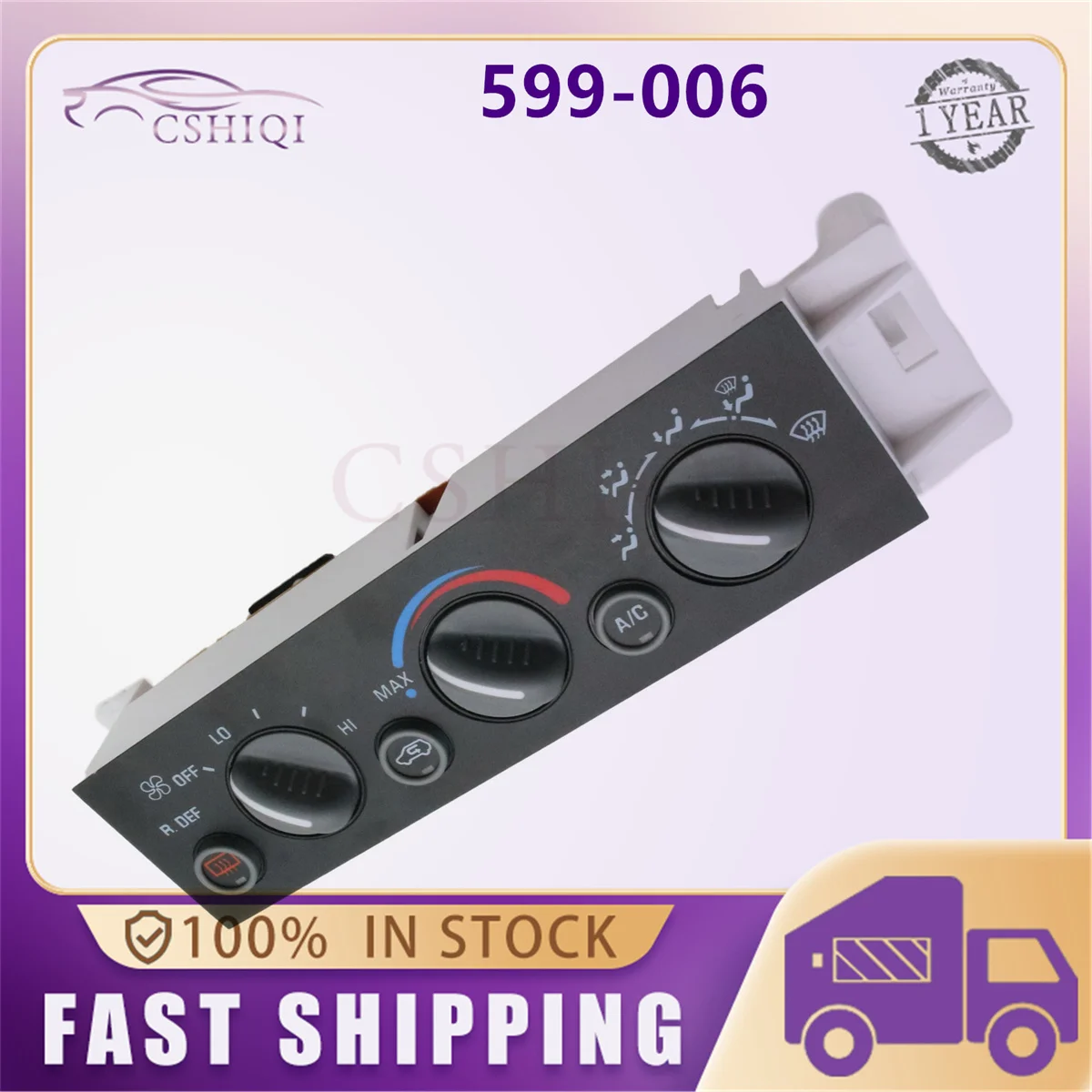 599-006 A/C Heater Climate Control Module For 1996 1997 1998 1999 2000 Chevrolet Chevy Tahoe Suburban GMC Yukon 9378805 16231165