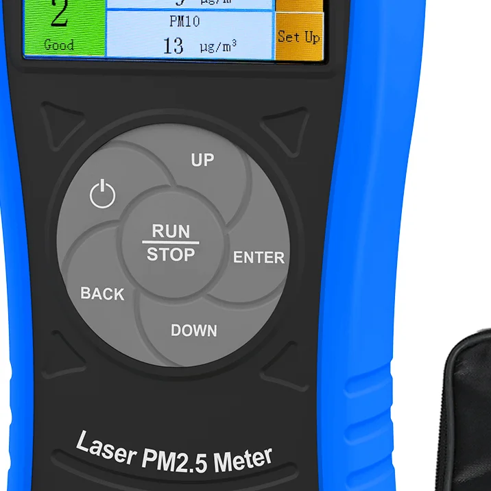 5800M Laser PM2.5 Monitor Multi-Parameter Air Quality Detector with Data Record Sensor Calibration Backlight for Home & Office