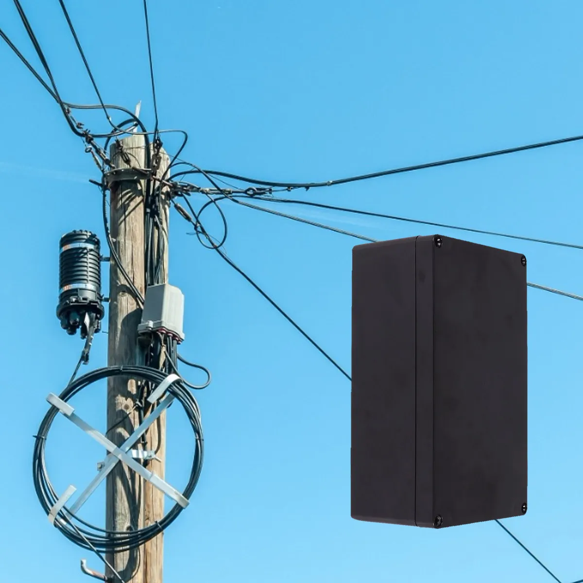 

Электрическая распределительная коробка 200x120x75 мм, водонепроницаемый корпус из высокопрочного пластика для усилителей и студенческих проектов, 1 шт.