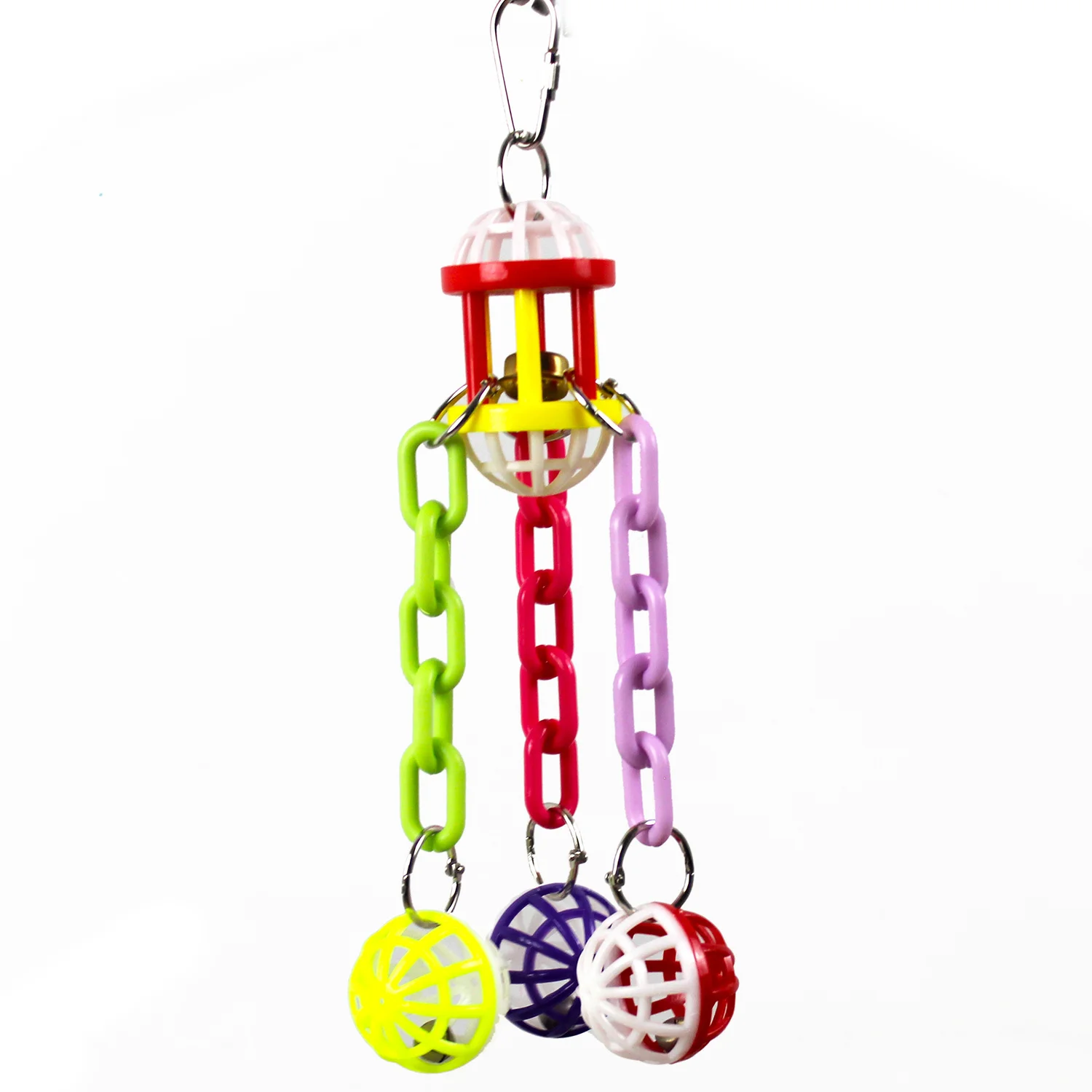 

Bird Cage Biting Acrylic Bell Ball Bird Stand Hanging Decoration Relieving Fun Colorful Hanging Educational Teeth Grinding Toys