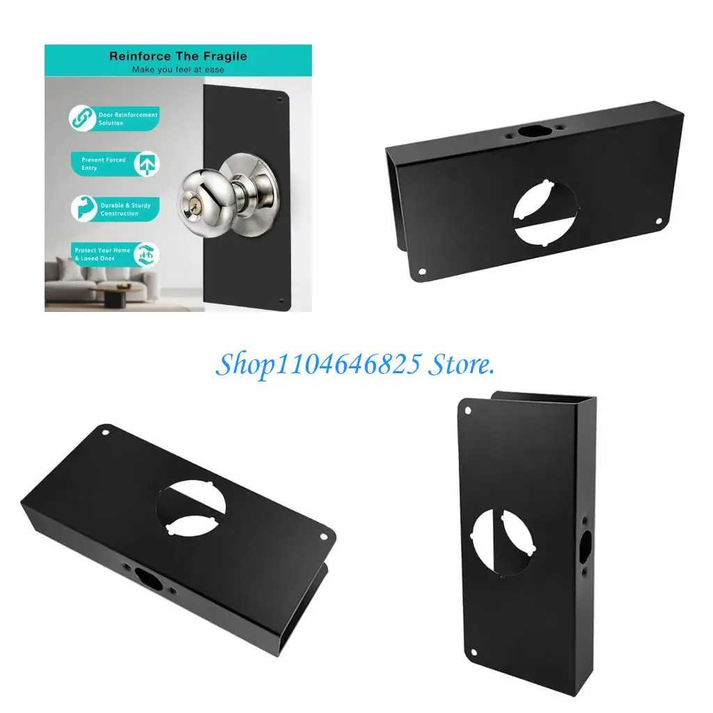 

Strong Door Security Plate Door Reinforcement Plate for 2 1/8 Inch Bore Hole