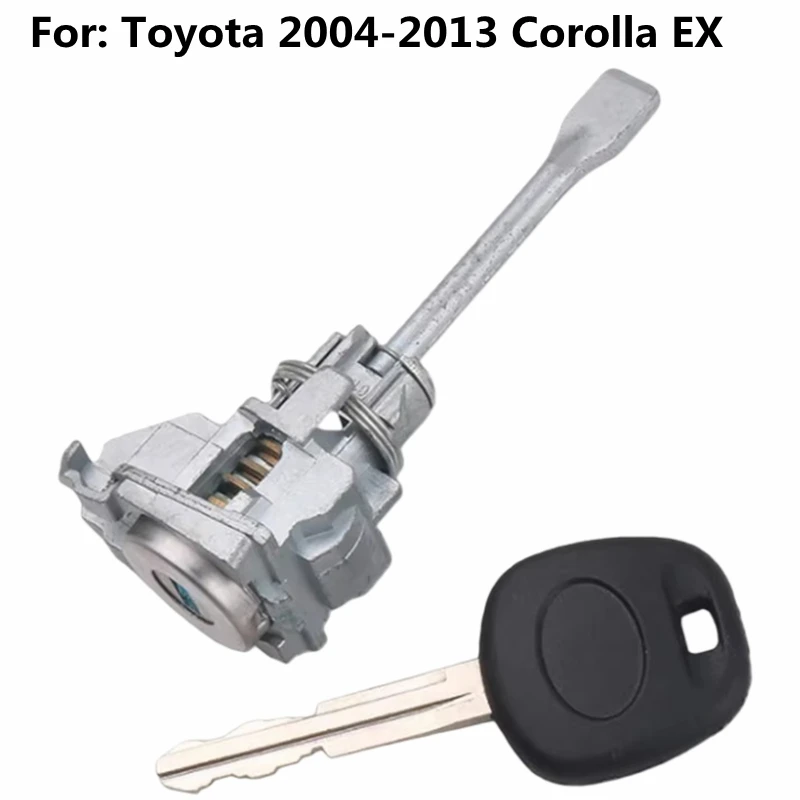 Cilindro de cerradura de puerta delantera izquierda para Toyota Corolla EX 2004-2013, cilindro de cerradura de puerta automática con 1 llave
