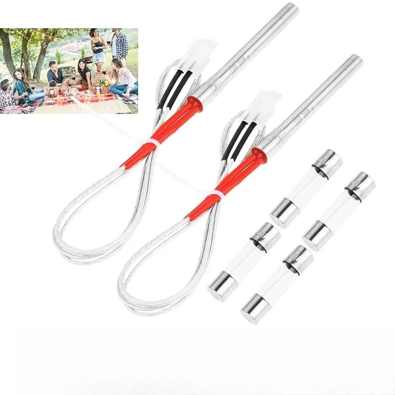 2 Sets Hot Rod Igniter Kit with  for Wood Pellet Grills BBQ Ignitor Replacement Parts