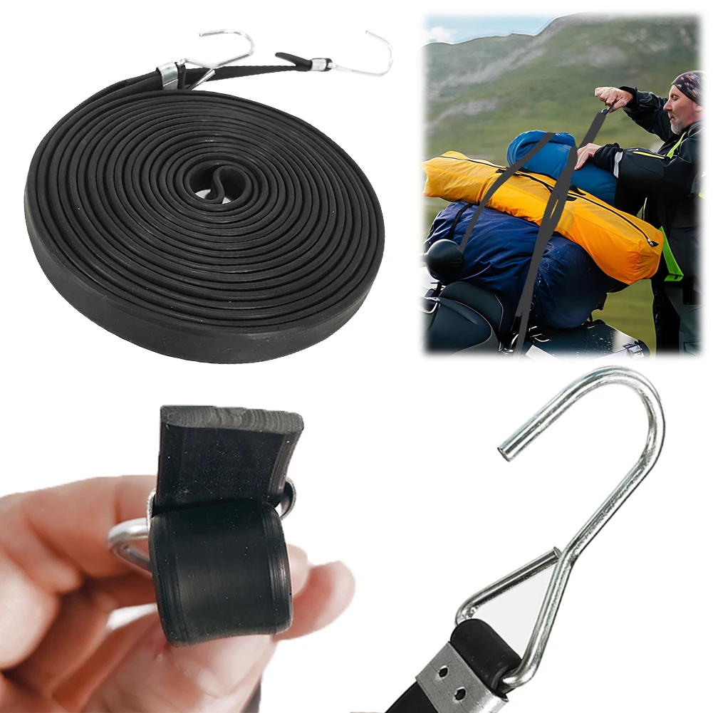 

2.5M/3.5M/5M Bungee Cords with Hooks Heavy Duty Luggage Bungee Cord Rubber Fixed Band Strong Elastic Rope Motorcycle Accessories