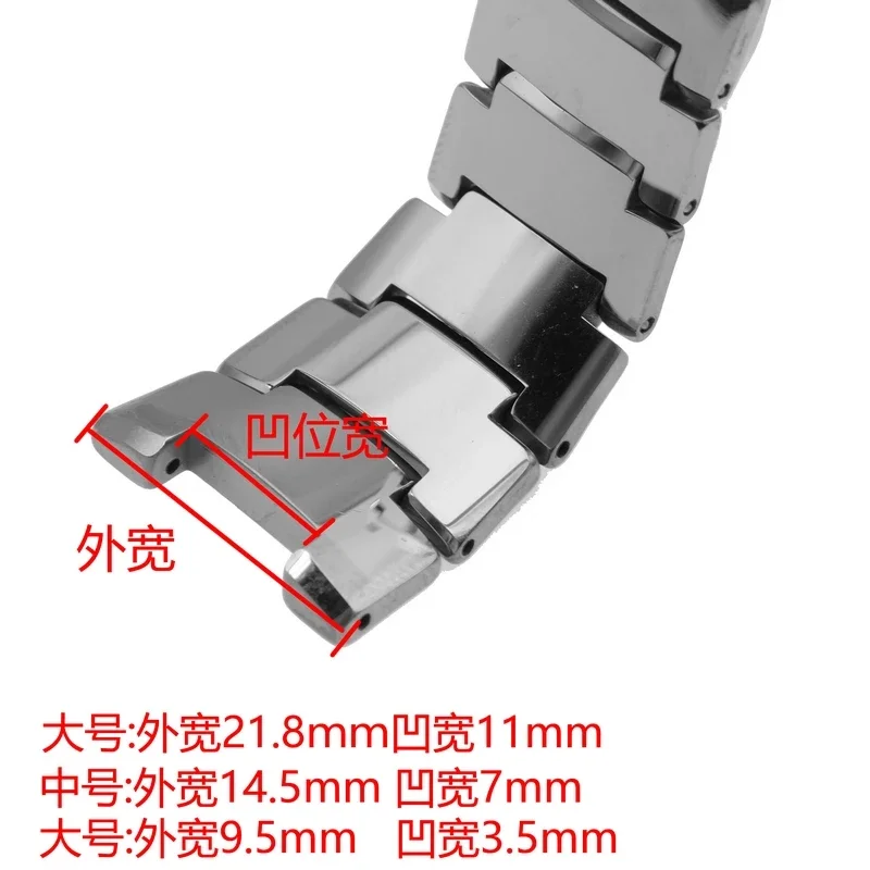 Watch Band Tungsten Steel Watch Bracelet FOR RADO 6020 Butterfly Buckle Watch Straps Bolton Notch 11mm*22mm 7mm*15mm Chain