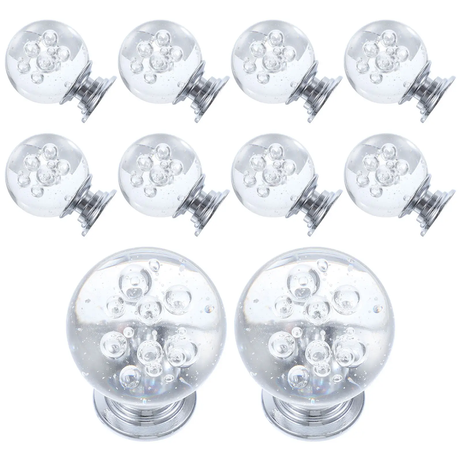 

10Pcs Crystal Dresser Knobs Rustproof Aluminum Alloy Decorative Cabinet Pulls for Drawers Wardrobe Vanity Modern Stylish