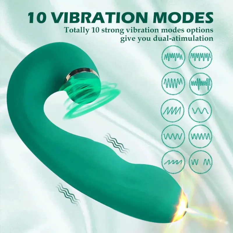 RONGSHANG 3 في 1 الهزاز مع 10 تهتز 5 ترفرف 5 أوضاع مص لعبة الجنس الكبار دسار G بقعة هزاز للنساء الإناث 18 +