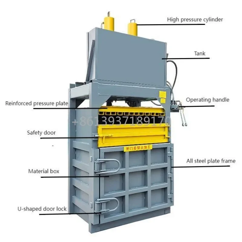 Hydraulic Waste Paper Compressor Machine Vertical Baler Machine Cardboard Press Machine