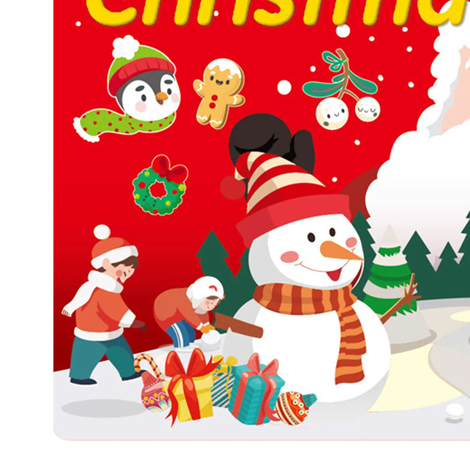 Livro de adesivos de natal, suprimentos para festas de fim de ano, livro de atividades para pré-escolar, creche, meninos, meninas, crianças pequenas