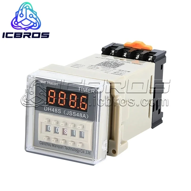 DH48S DH48S-S Digital Display Time Relay 220v AdjustAble CyCliC On Power Off Delay DH48S-1Z DC12V DH48S-2Z