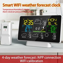 Wireless Weather Station Multiple Sensors with Atomic Clock Indoor Outdoor Thermometer Wireless Humidity Barometer Monitor