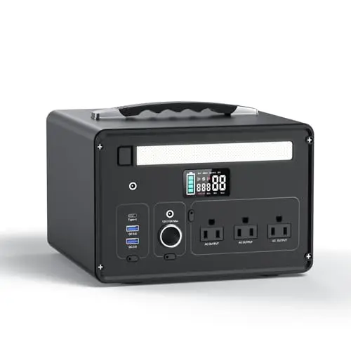 Portable Power Station 1000W 1008Wh LiFePO4 140W USB-C 3AC 8Port | Solar Generator (2000W Surge) Backup Battery, Fast
