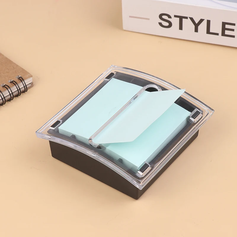 acrilico sticky note holder cor clara note dispenser sticky notes organizador para sala de aula suprimentos de mesa 01