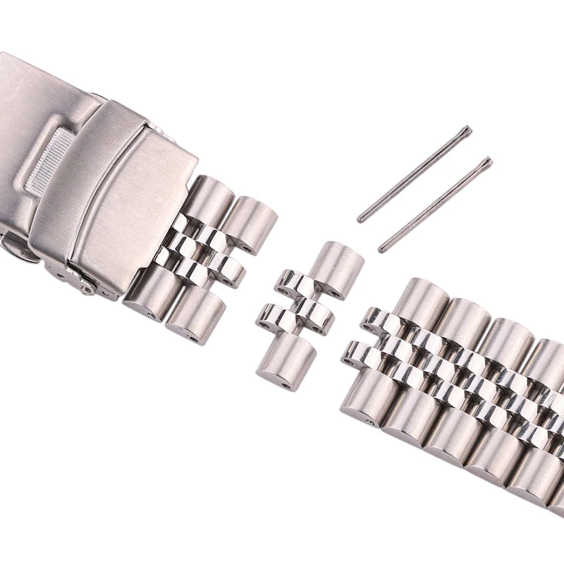 Stainless Steel Watch Strap Bracelet For SKX007 SKX009 18mm 20mm 22mm 24mm Women Men Silver Solid Metal Watchband Accessories