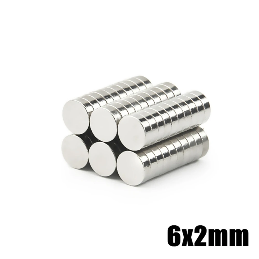 10-500Pcs 6x1 6x1.5 6x2 6x3 6x4 6x5 6x6 6x8 6x10-20mm N35 NdFeB Round Magnet Super Powerful Strong Permanent Magnetic imane Disc