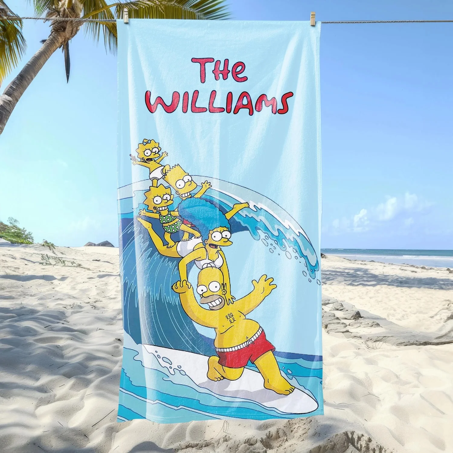 

Полотенце в подарок, летнее полотенце с именем, персонажи Симпсонов, полотенце Симпсоны, полотенце Симпсоны, подарок для детей, детские пляжные полотенца