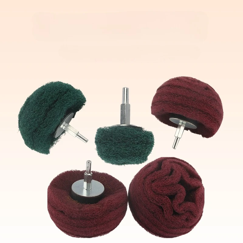 

Mini Drill Abrasive Brush Nylon Buffing Polishing Wheel With 6mm Shank Grinding Sanding Head For Rotary Tool