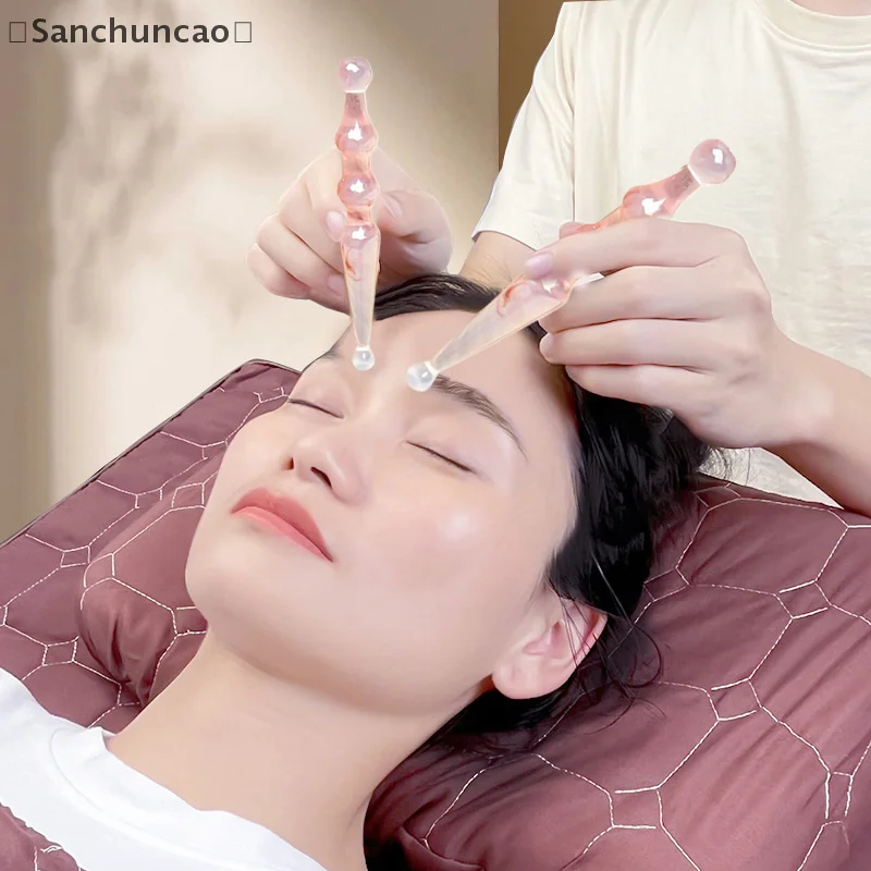 Resin Double-Headed Point Pen Facial Acupressure Stick Eye And Face Massage Tool For Skin Care And Beauty Manual Massage Tool