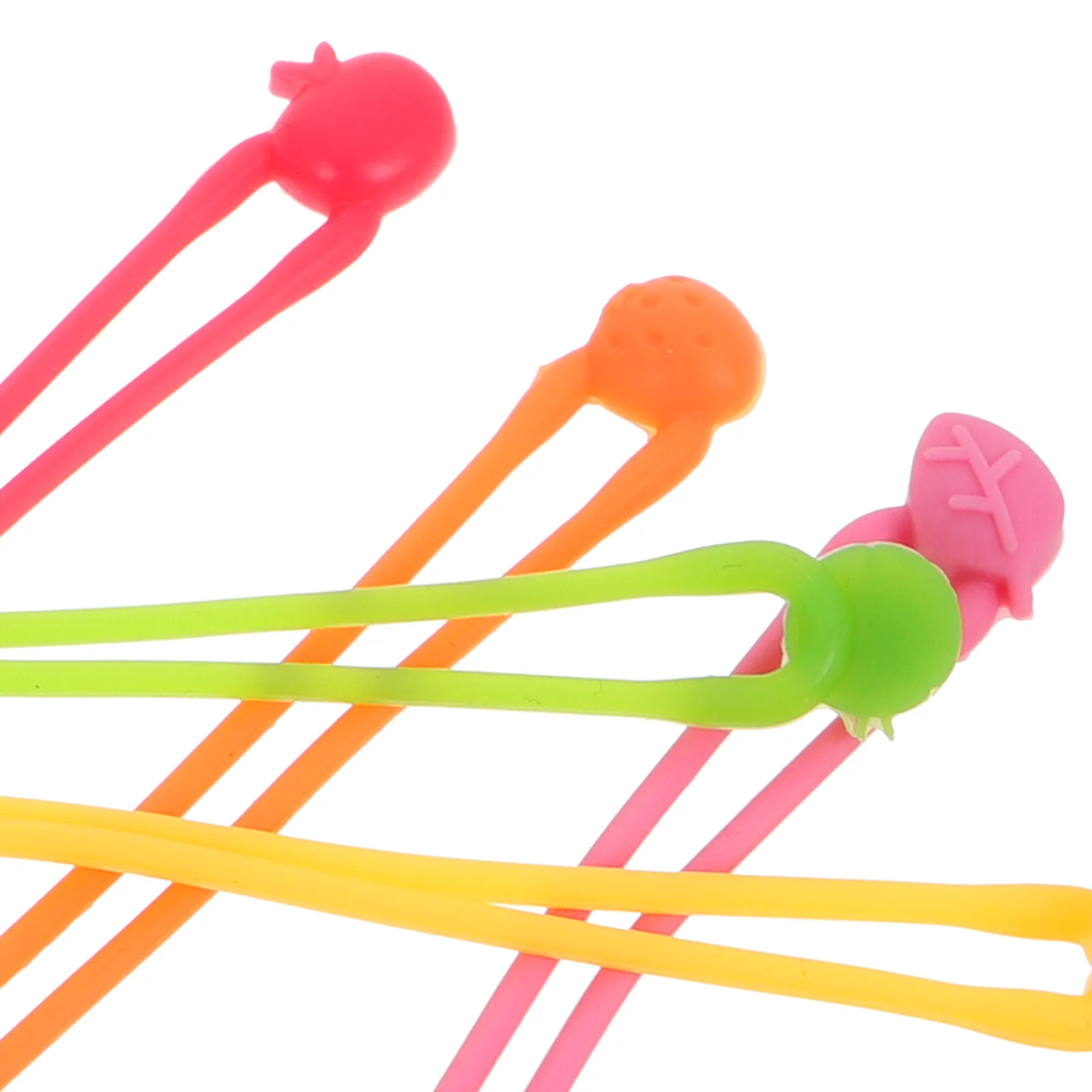 5 قطع من أربطة السيليكون المرنة القابلة للتمدد من السيليكون لصندوق بينتو وكابل USB وأشرطة ربط للاستخدام المكتبي #3