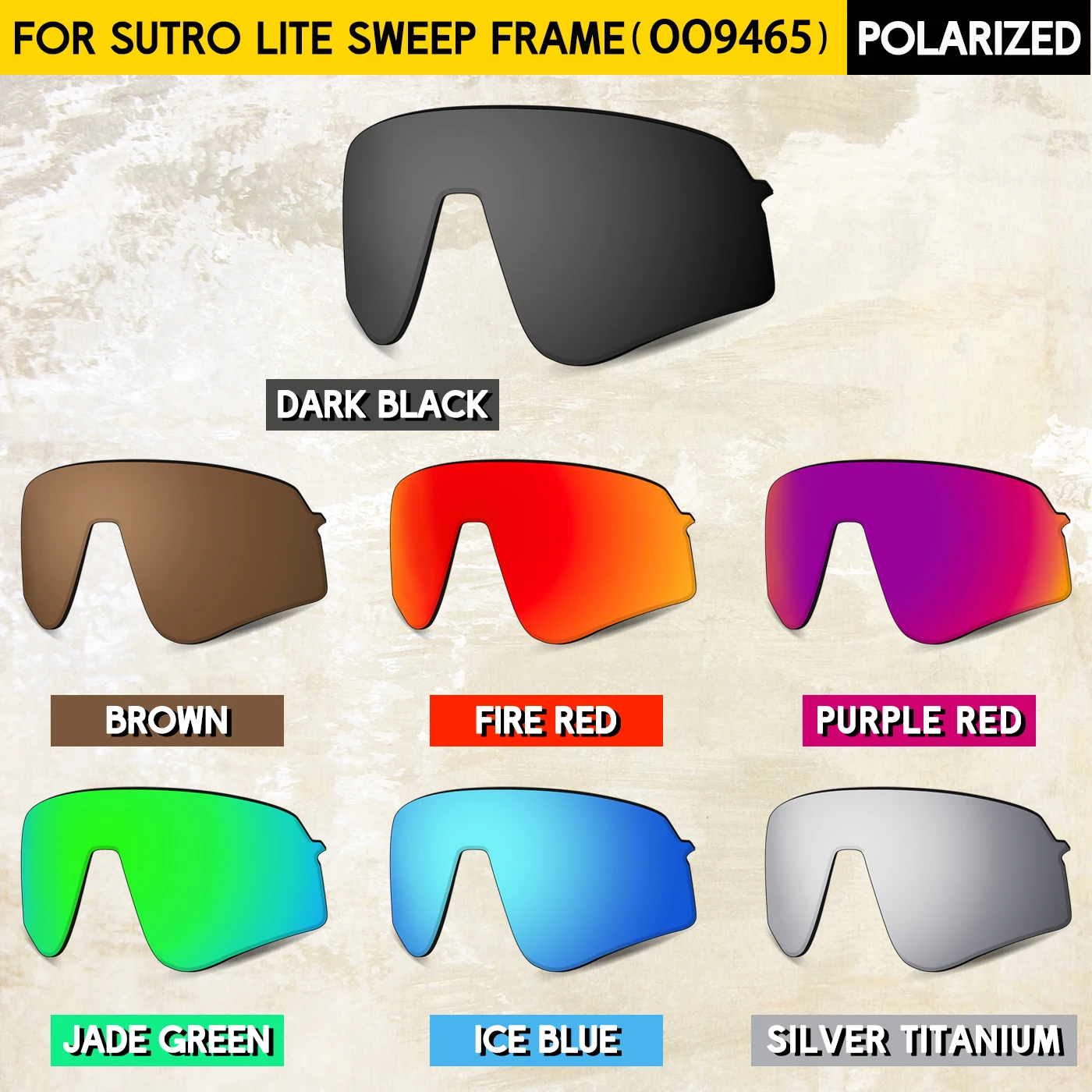 Thickness of 1.5MM Polarized Replacement Lenses for Oakley Sutro Lite Sweep OO9465 Sunglasses-Multi Colors