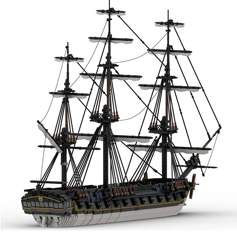 Moc Building Bricks Military Model French 44-gun Frigate Technology Modular Blocks Gifts Toys For Children DIY Sets Assembly