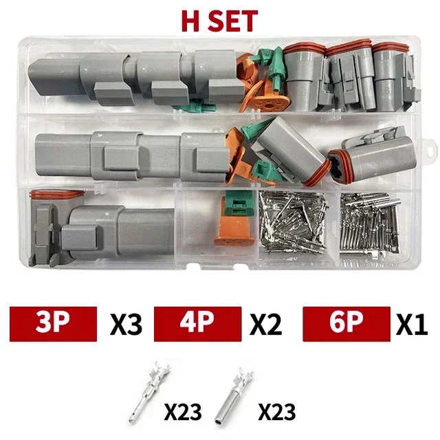 Deutsch dt serie wasserdicht automotive stecker kit reparatur werkzeug kasten DT04-2/3/4/6/8/12p dt06 mit terminal und zange