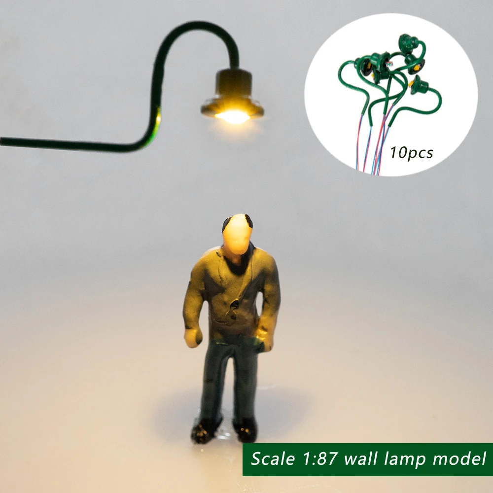 Luces Led en miniatura de 3V, lámpara de pared de 5 piezas/10 piezas, modelo de mesa de arena Diy, materiales de diseño de escena de casa interior,