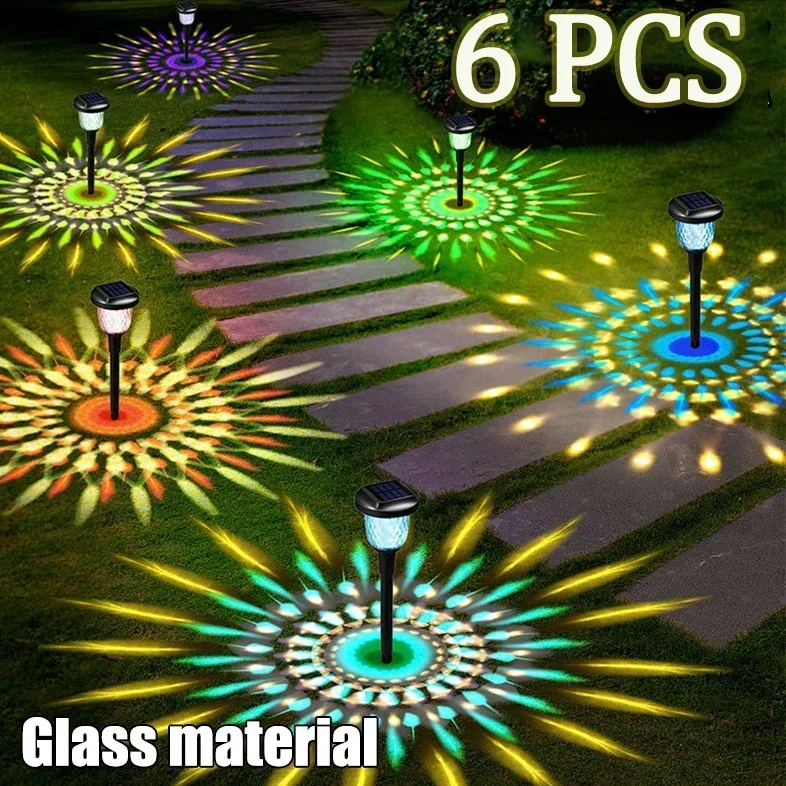 Solar Outdoor Lights New Garden Lamps Powered Waterproof Landscape Path for Yard Backyard Lawn Patio Decorative LED Lighting