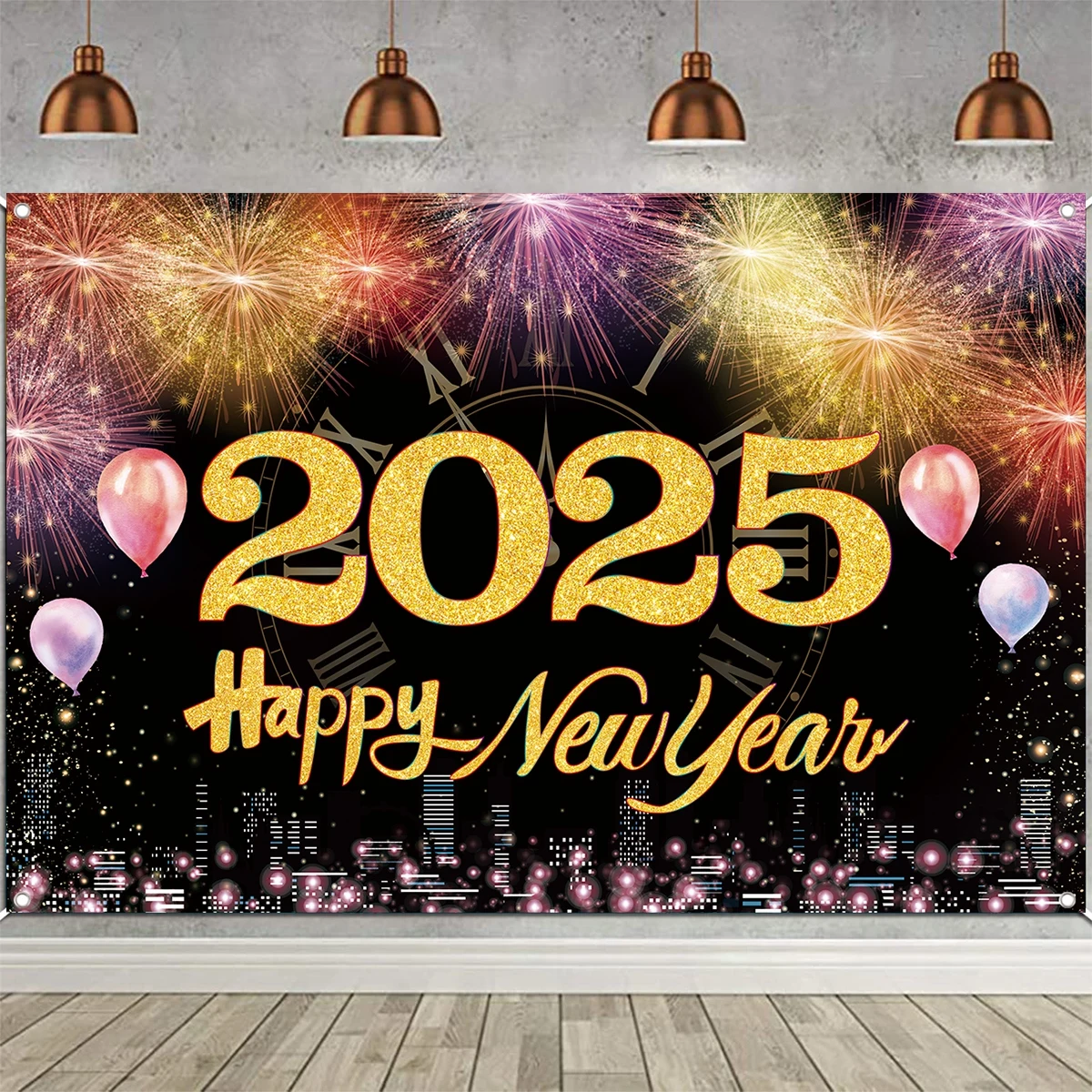 Happy New Year Table Runner Merry Christmas Decoration for Home 2024 Xmas Party Decor Ornament Navidad Natal New Year Gifts 2025