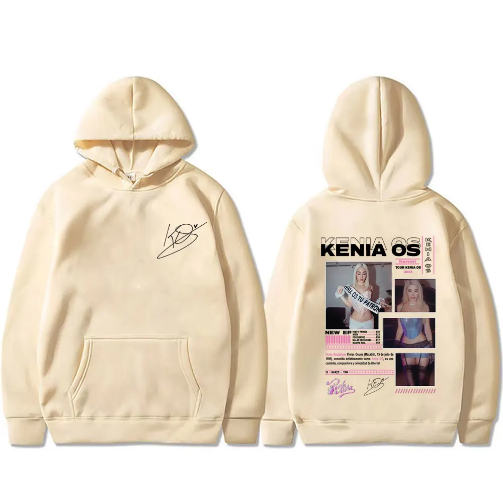 

Singer Kenia Os Kenini Tour 2026 Hoodie Men Women Fashion Pop Music Streetwear Unisex Vintage Casual Oversized Pullover Hoodies