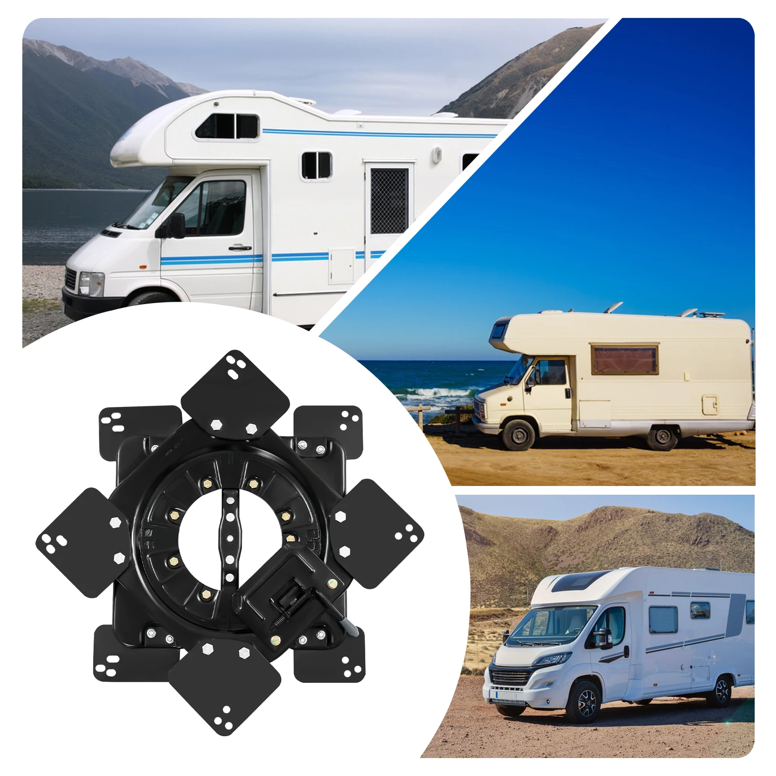 

Поворотное основание сиденья для Vw T5 T6 Поворотное основание сиденья 360° ° Поворотная опорная пластина сиденья с 4 углами вращения