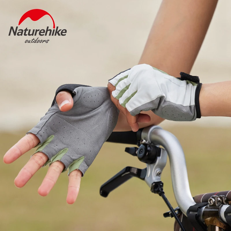 Naturehike Half Finger Cycling Bicycle Gloves Summer Gym Gloves Breathable Anti-slip Glove Fitness Sport Riding Training Gloves