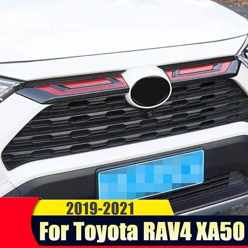 

Для Toyota RAV4 2019-2021 2022 2023 2024 XA50 автомобильный передний бампер, решетка, полоски, накладки, декоративные наклейки, аксессуары