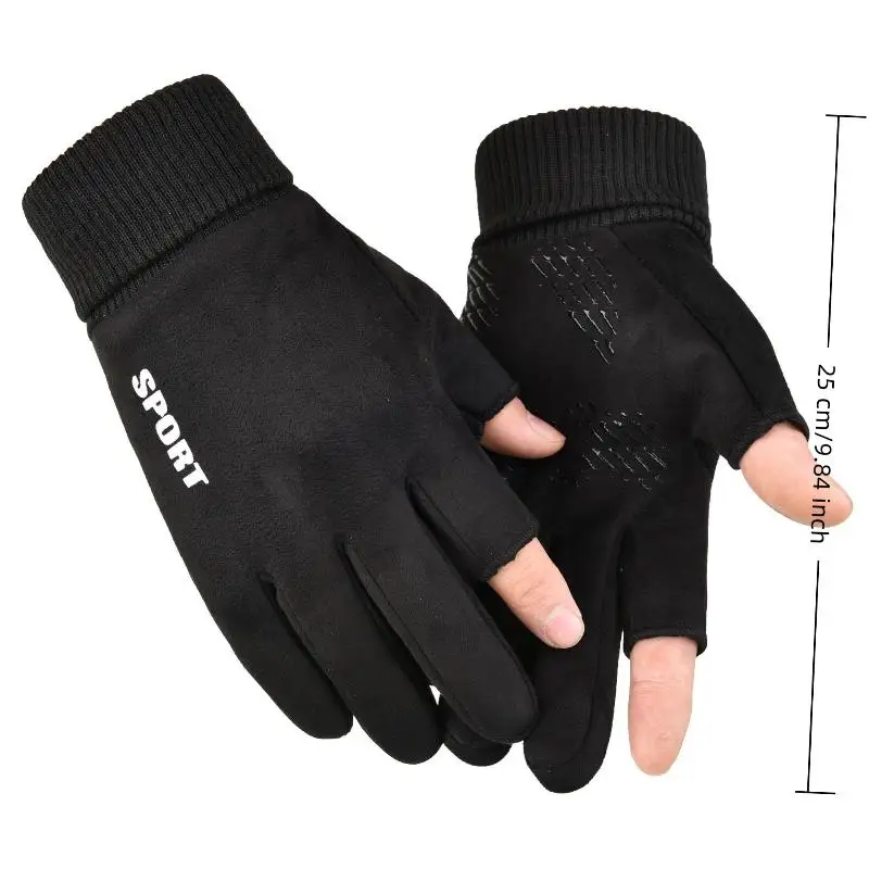 Autumn Winter Outdoor Cycling Gloves Gym Fitness Sports Running Warm Touch Screen Nonslip Gloves Motorcycle Gloves Men